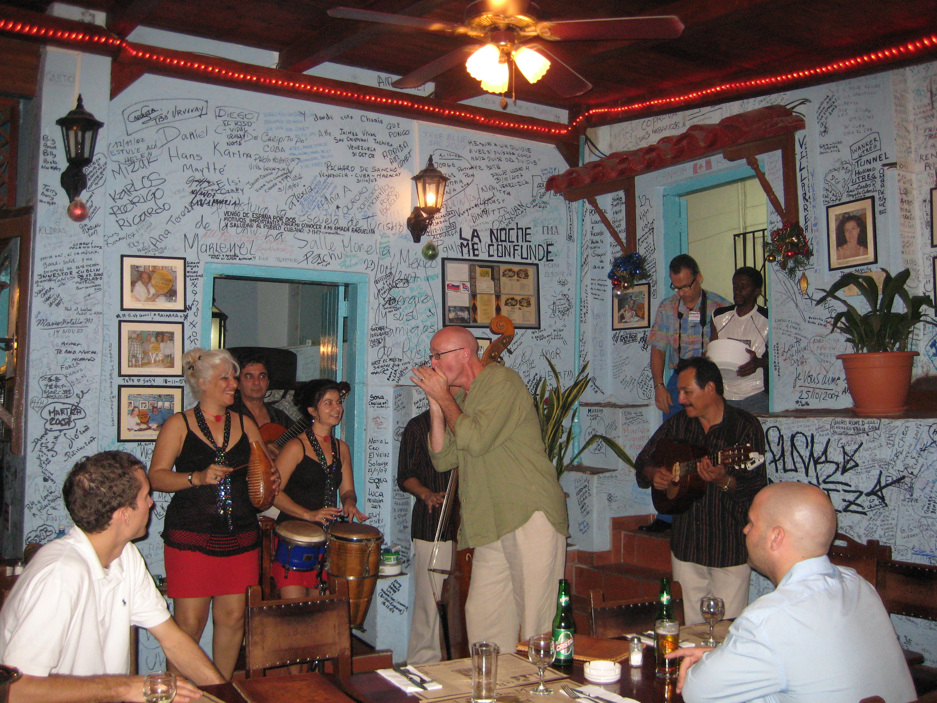 Harris jamming at Del Medio in Havana, Cuba